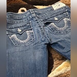 TRUE RELIGION Bling Jeans Size 32 /34 EXCELLENT LIKE NEW$325